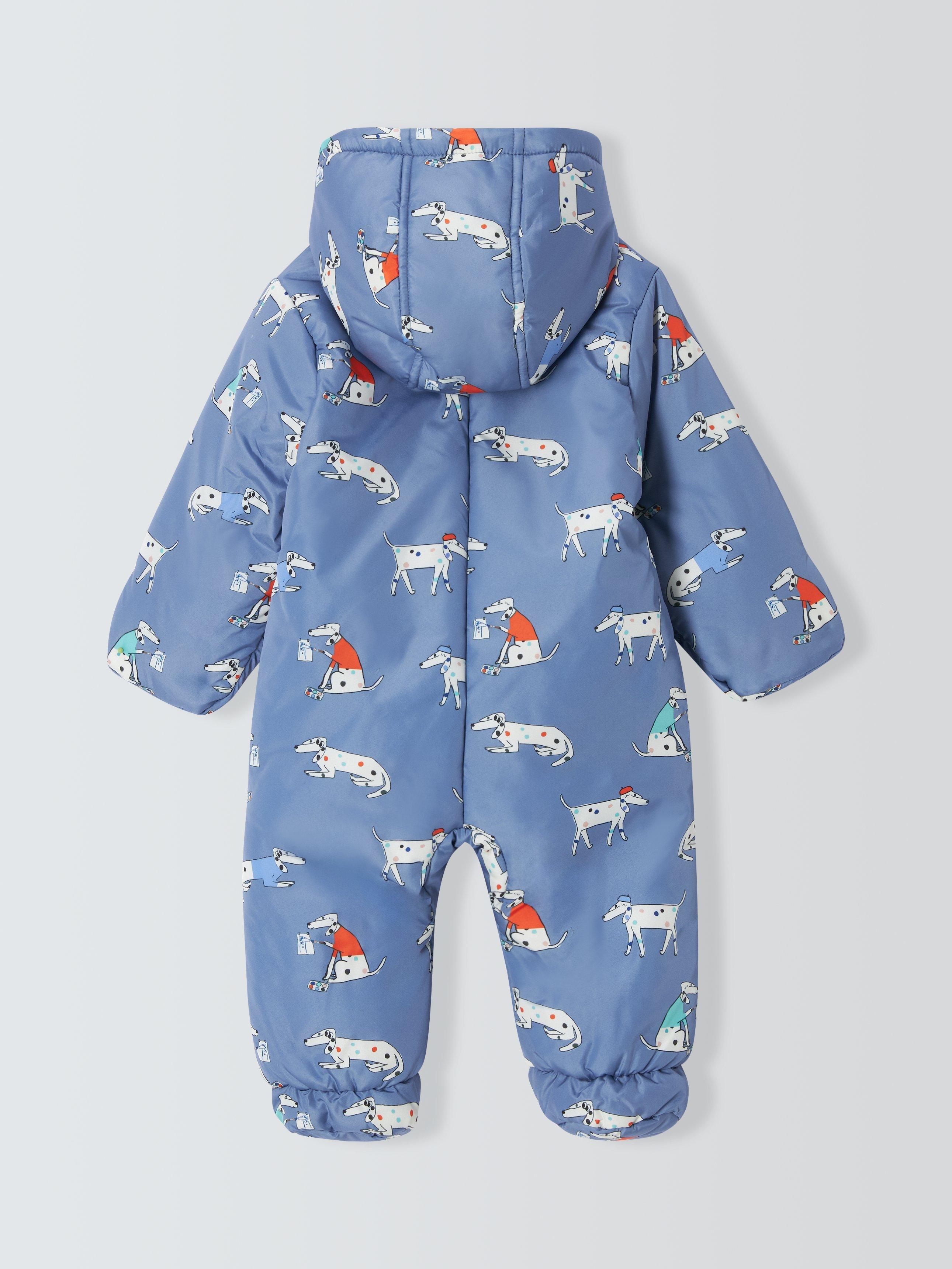 John Lewis ANYDAY Baby Dalmatian Quilted Snowsuit Multi