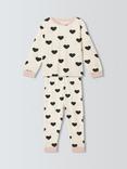 John Lewis ANYDAY Kids' Heart Print Pyjamas, Multi