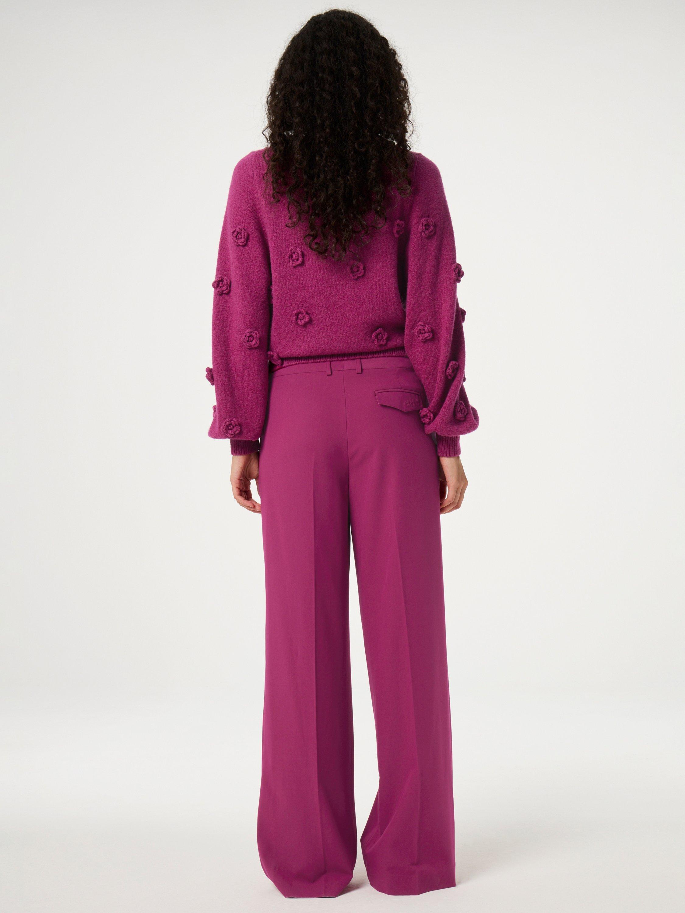 Product image 2 of 3, which shows Fabienne Chapot Nolan Tailored Flower Trousers, Pink, 34