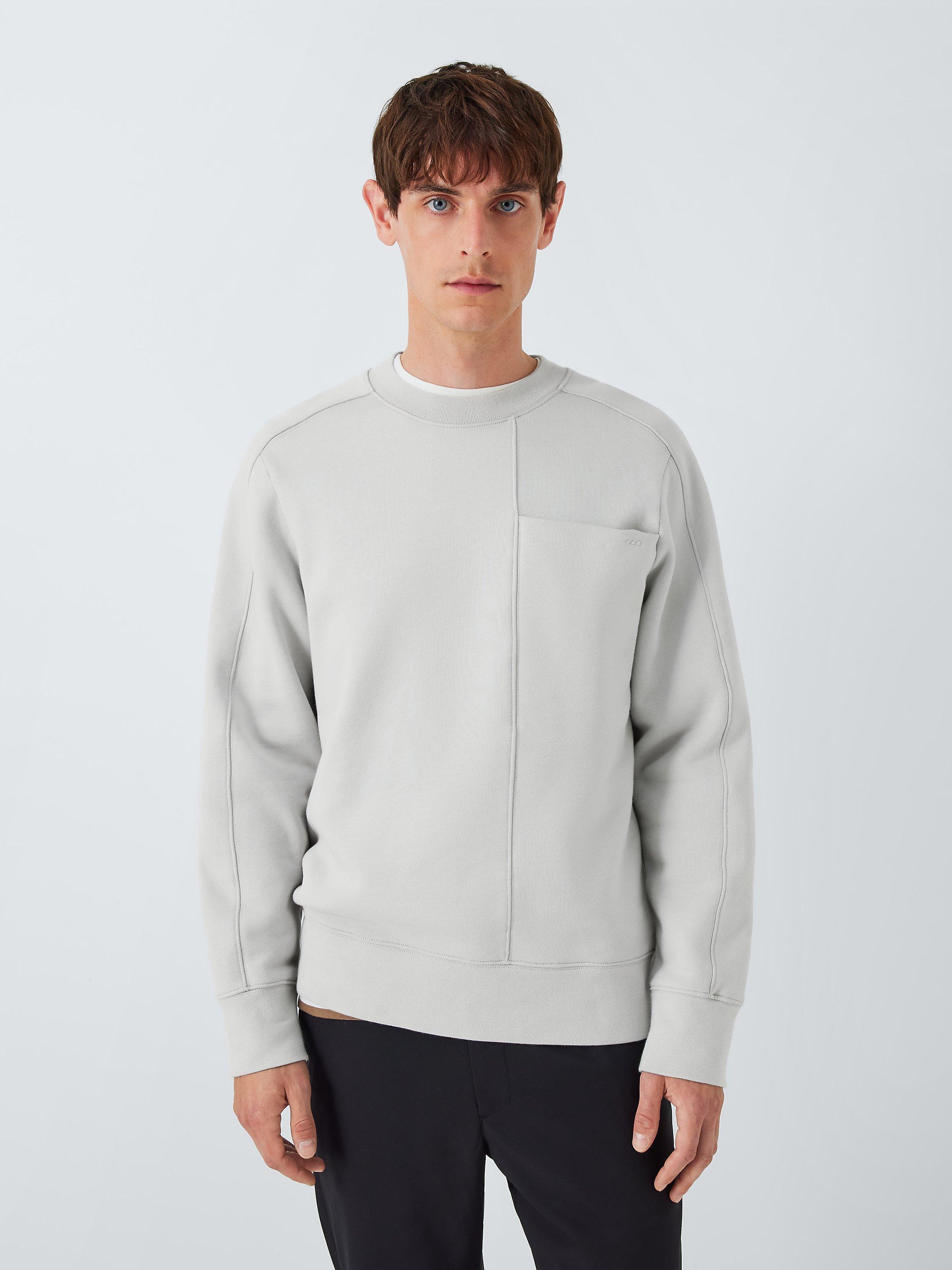 Kin Panel Crew Neck Cotton Blend Sweatshirt, High Rise, High Rise