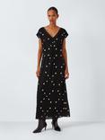 Hayley Menzies Embroidered V-Neck Dress, Black
