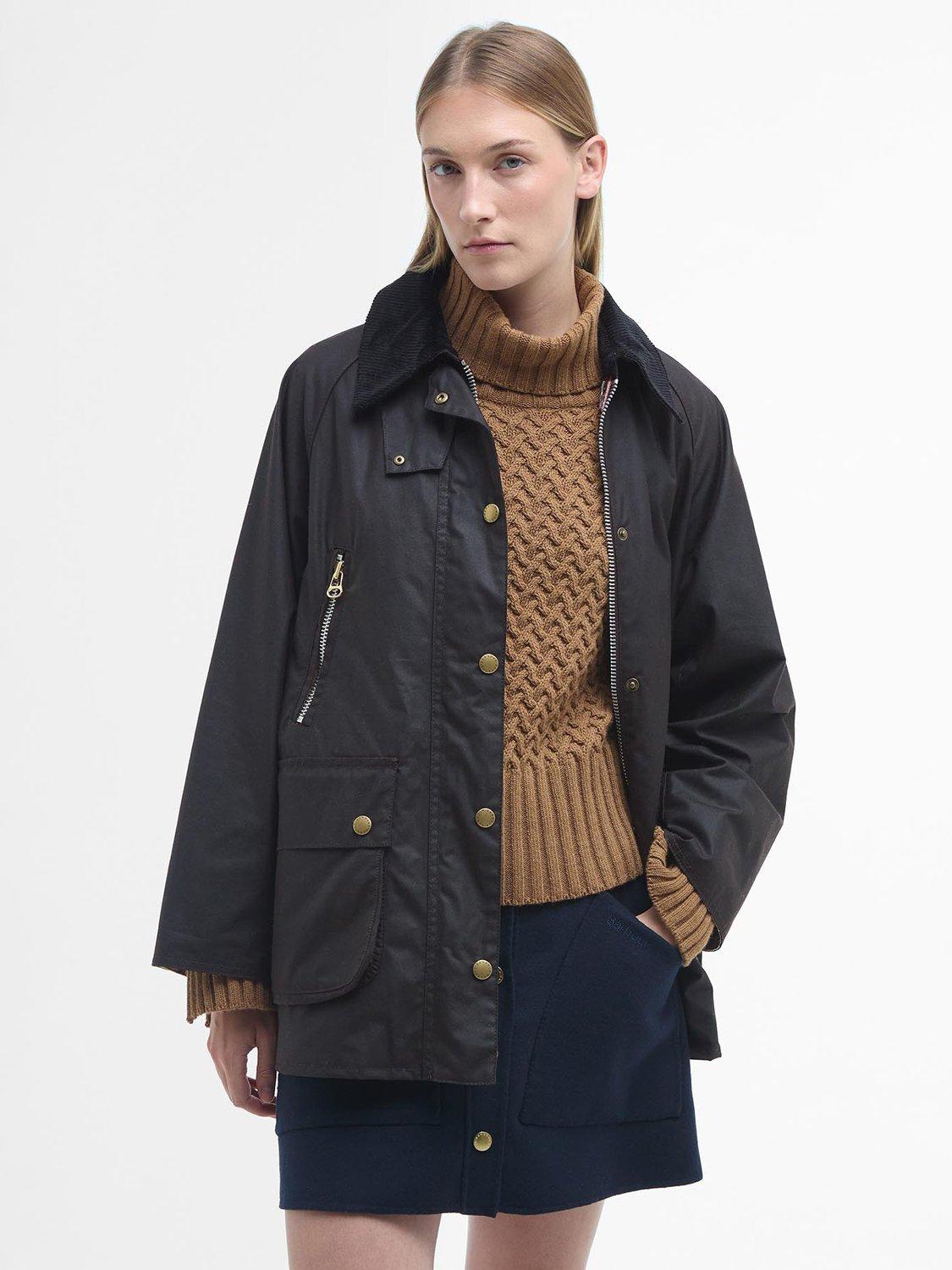 Barbour Lynne Wax Jacket Brown