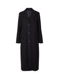 SELECTED FEMME Alma Stripe Wool Blend Coat, Black