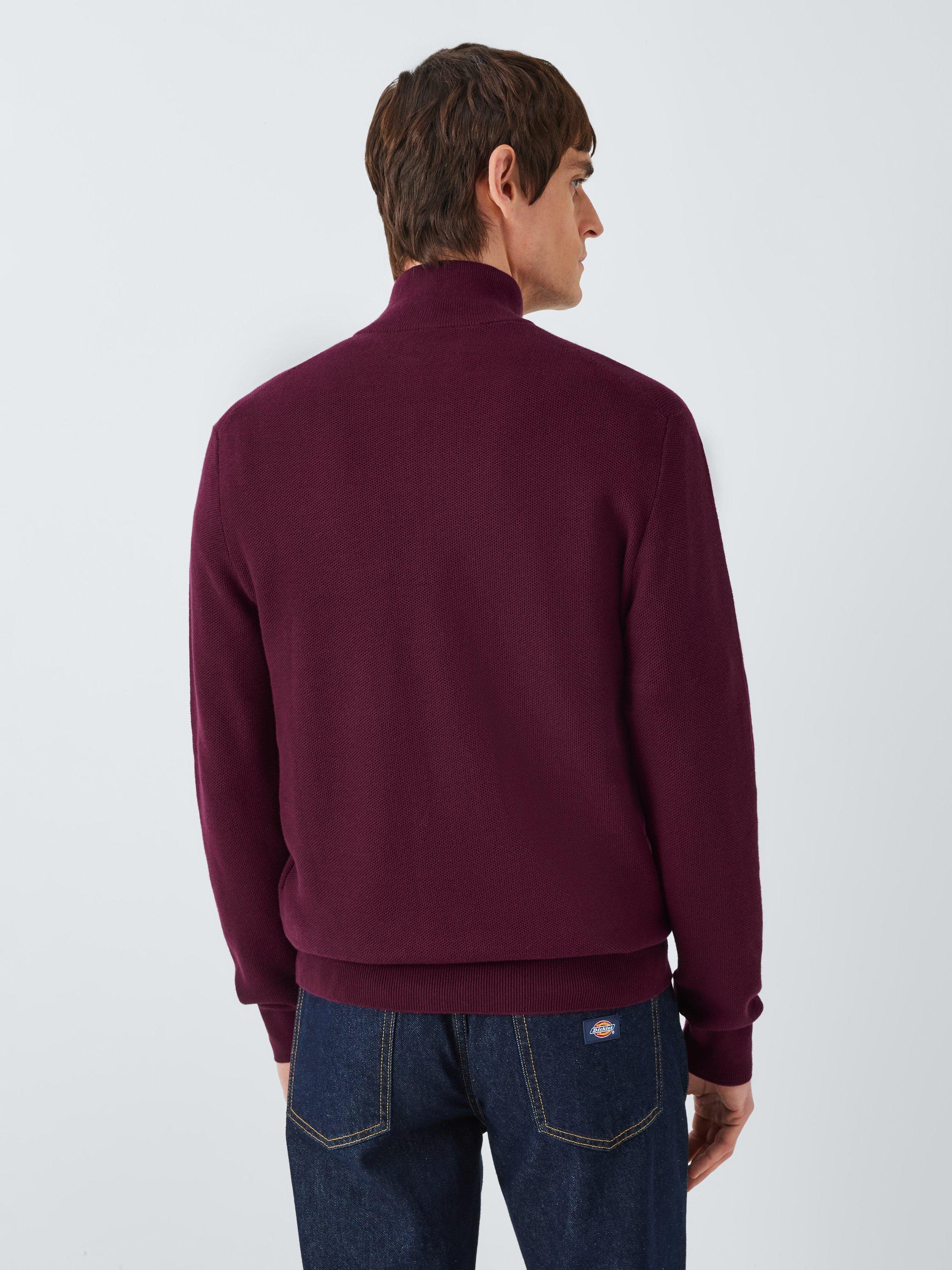 Polo Ralph Lauren Lightweight Half Zip Sweater Damson Red