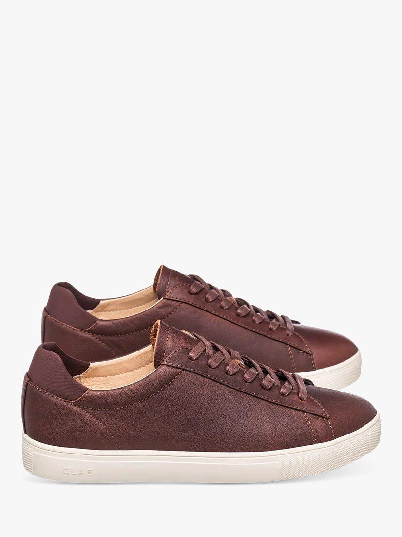 CLAE Bradley Leather Trainers, Cocao