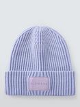 John Lewis Kids' Flowers Badge Beanie Hat, Purple