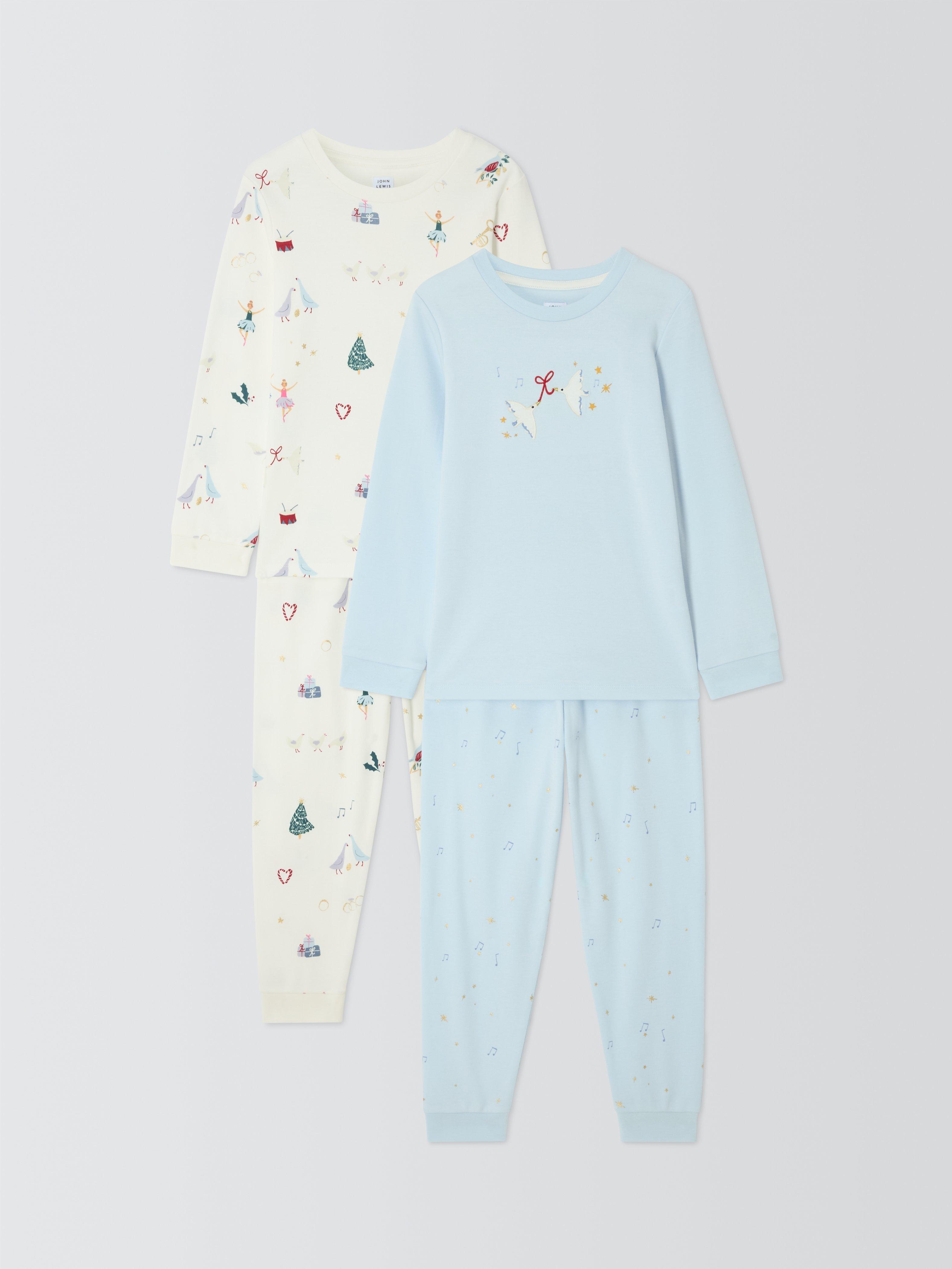 John Lewis Kids 12 Days of Christmas Pyjamas Pack of 2 Multi