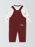 John Lewis Baby Corduroy Dungarees & Cotton T-Shirt Set, Multi