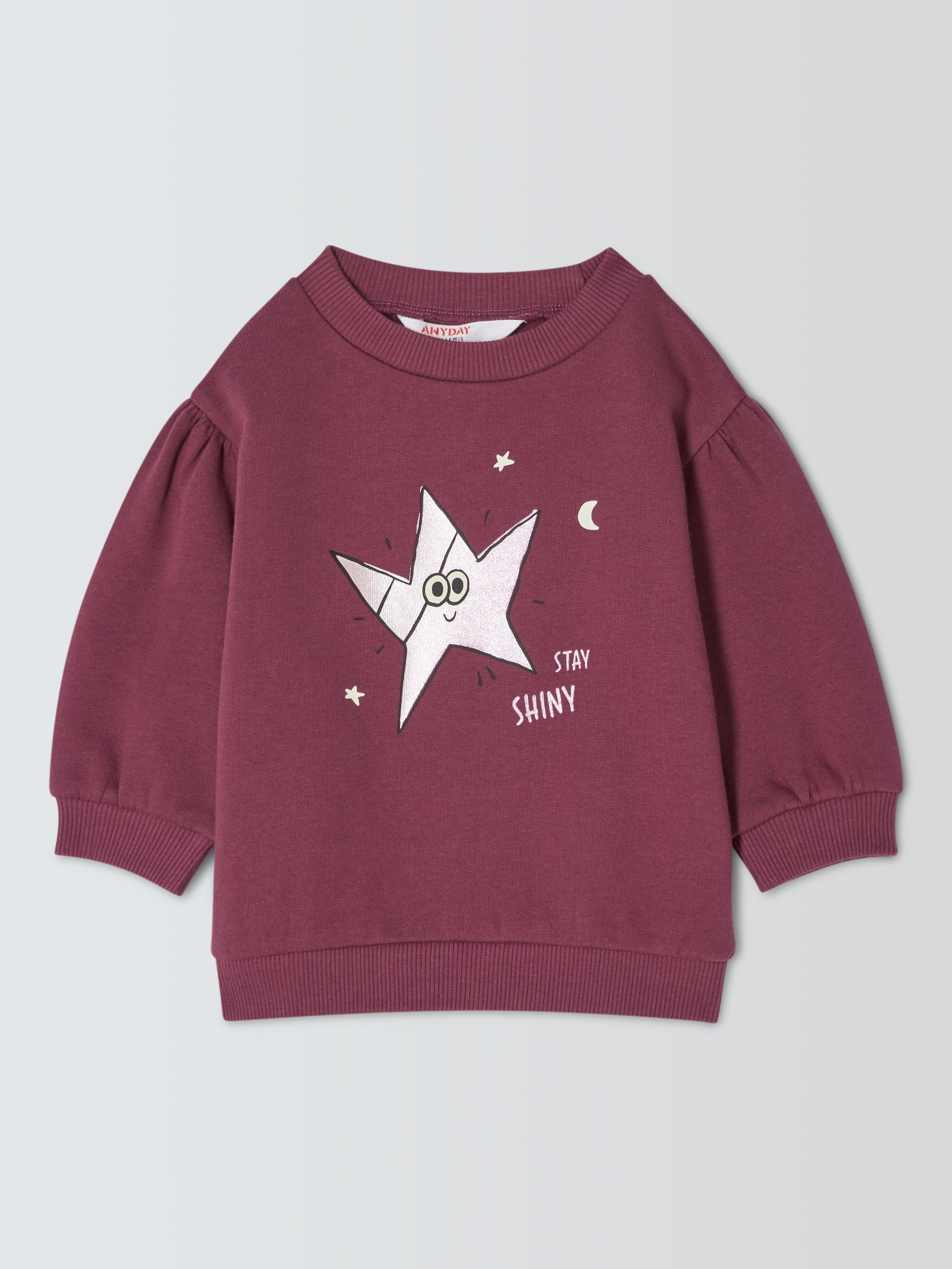 John Lewis ANYDAY Baby Star Sweatshirt Multi