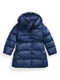 Polo Ralph Lauren Kids' Celia Quilted Hooded Jacket, Navy