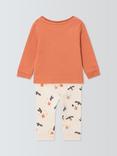 John Lewis Baby Little Pumpkin Pyjamas, Orange