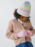 John Lewis Kids' Ombre Beanie Hat and Gloves Set, Rainbow