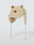 John Lewis Baby Borg Bear Hat, Cream