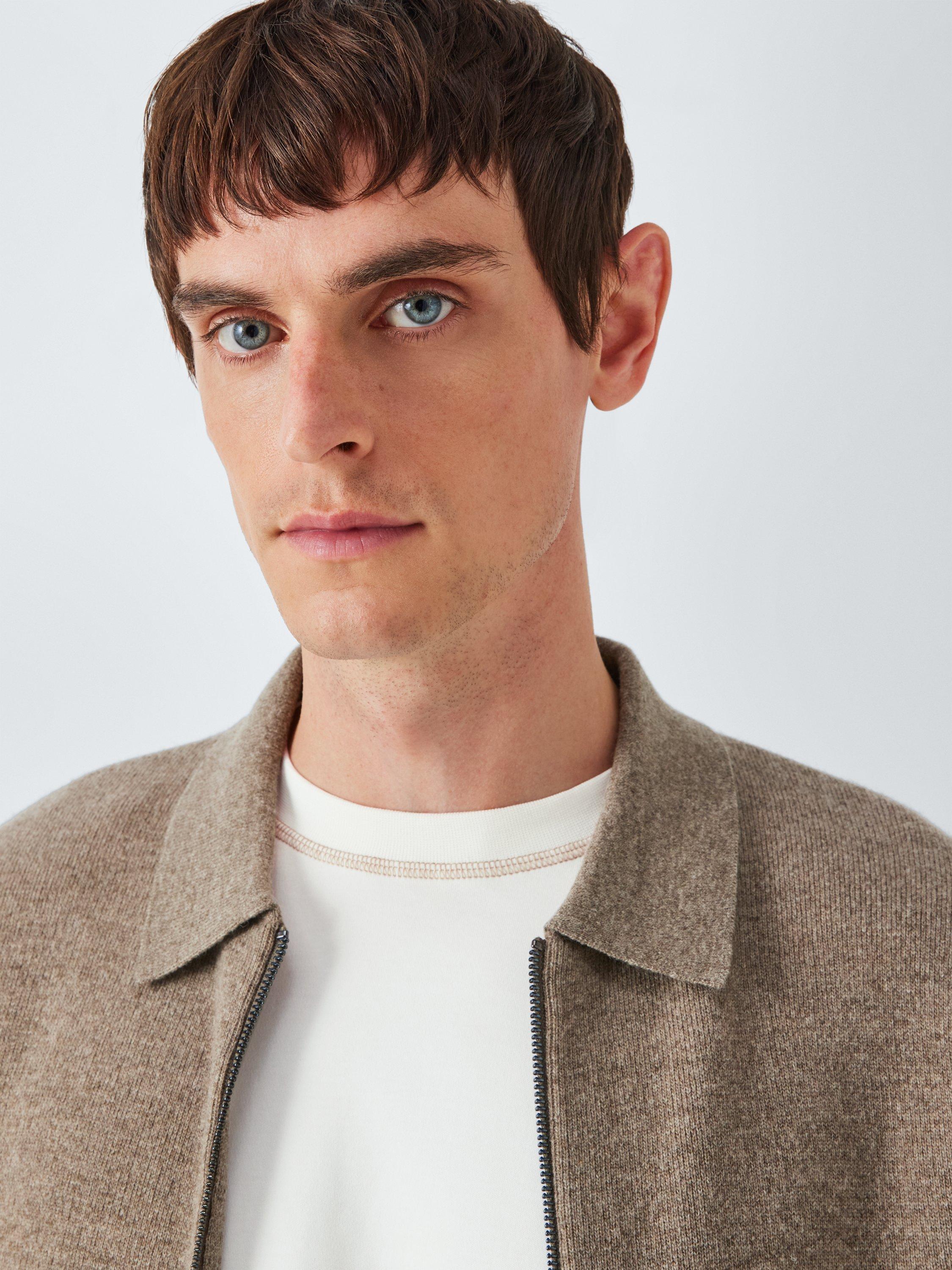 Product image 6 of 6, which shows Kin Overlock Cotton T-Shirt, Ecru/Aluminum, S