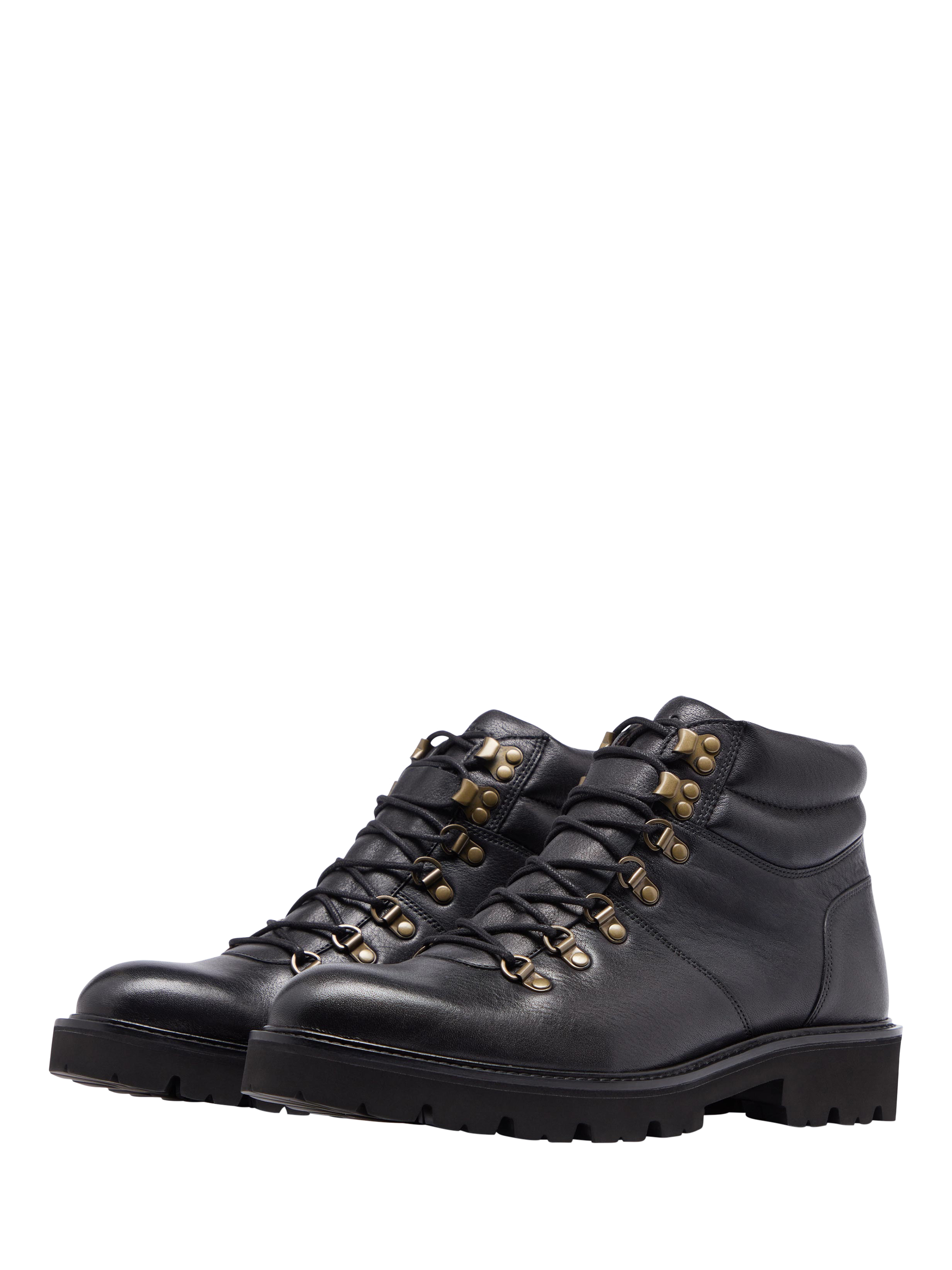 Product image 2 of 5, which shows Oliver Sweeney Helford Leather Lace-Up Boots, Black, 9