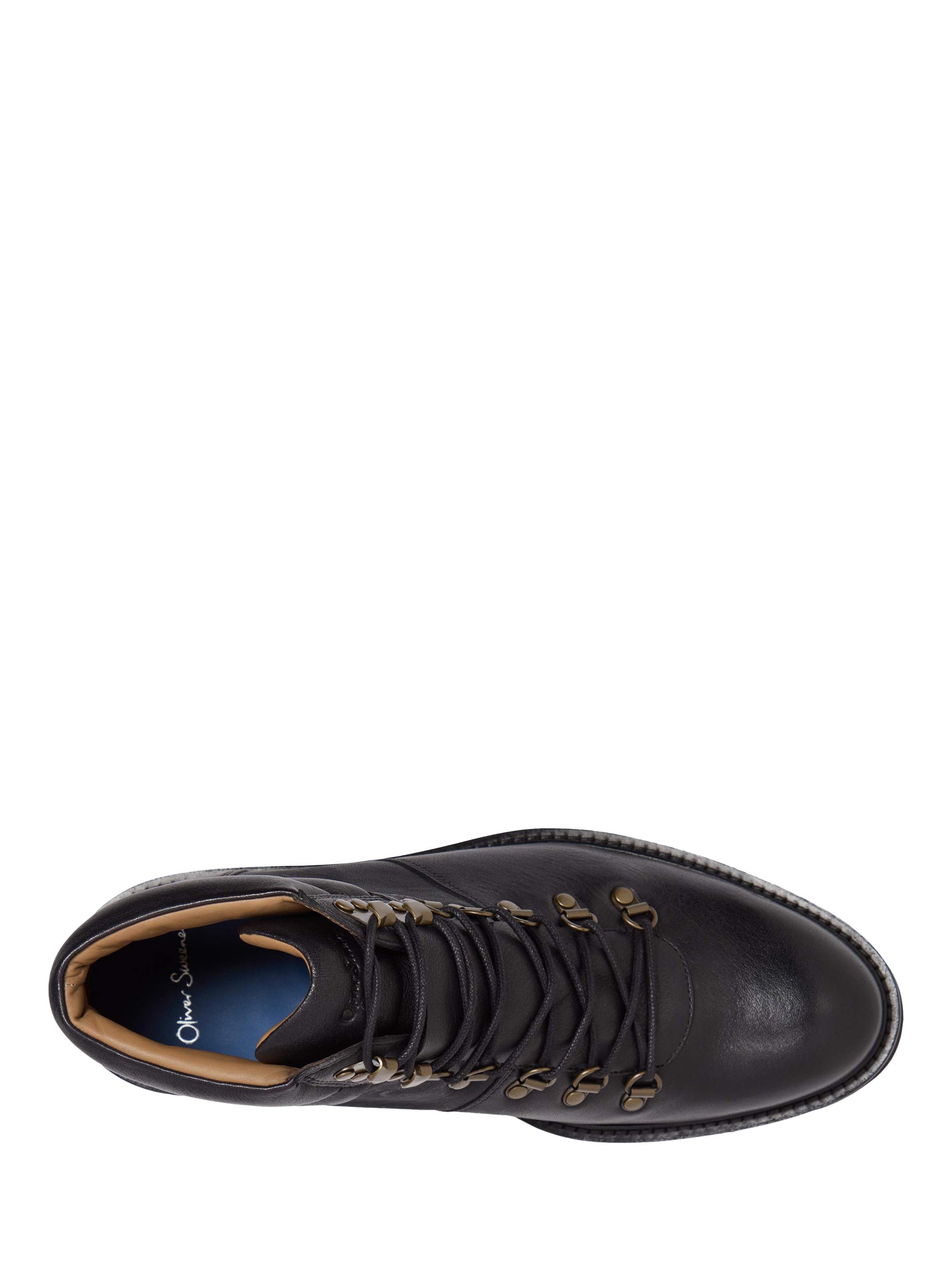 Product image 4 of 5, which shows Oliver Sweeney Helford Leather Lace-Up Boots, Black, 9