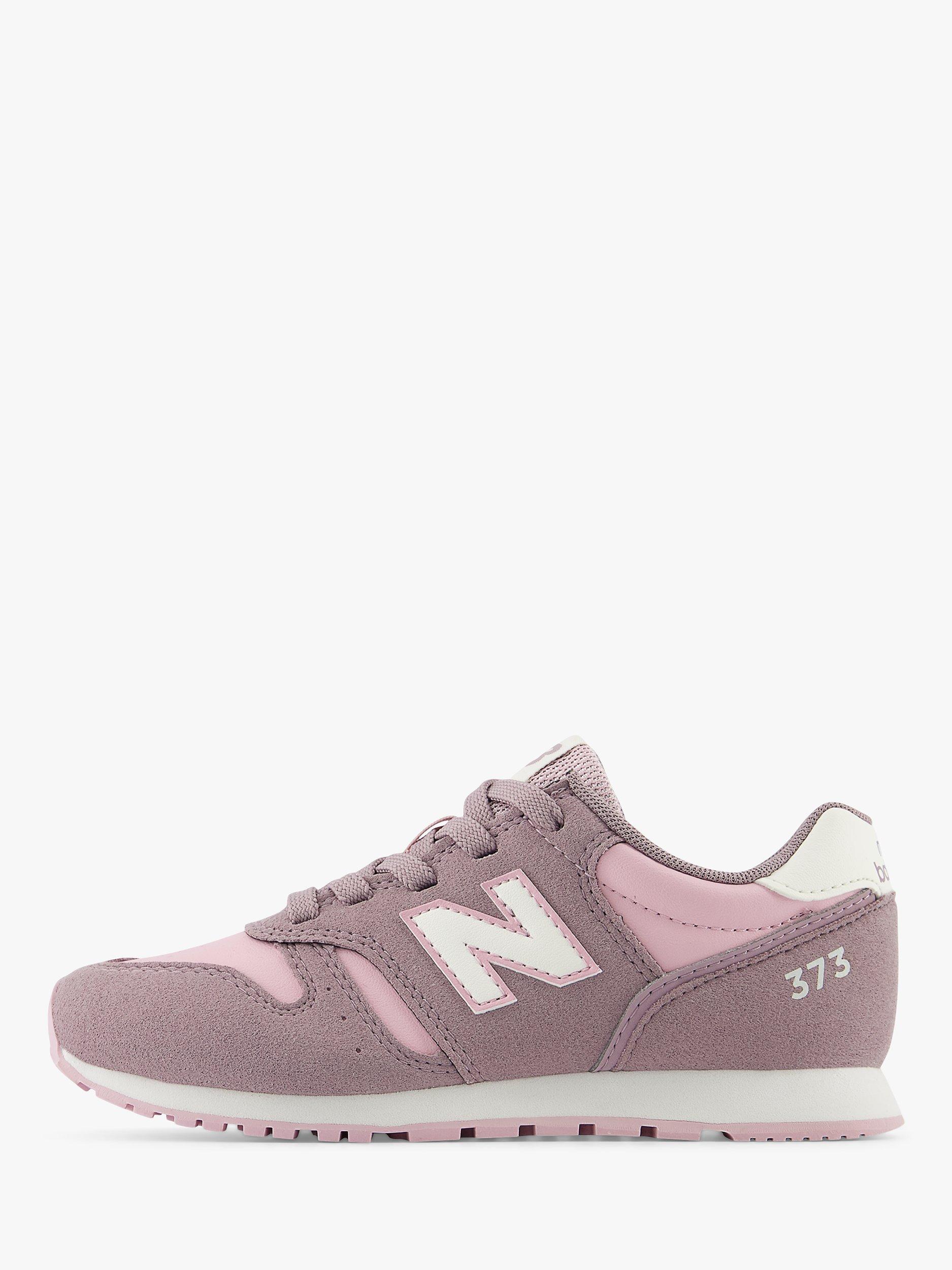 Product image 2 of 8, which shows New Balance Kids'  YC 373 Green Lace Up Trainers, Pink, 4