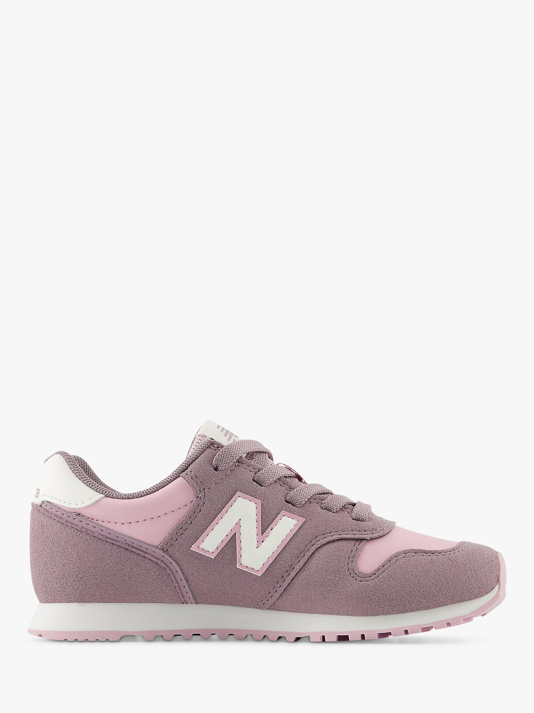 Product image 3 of 8, which shows New Balance Kids'  YC 373 Green Lace Up Trainers, Pink, 4