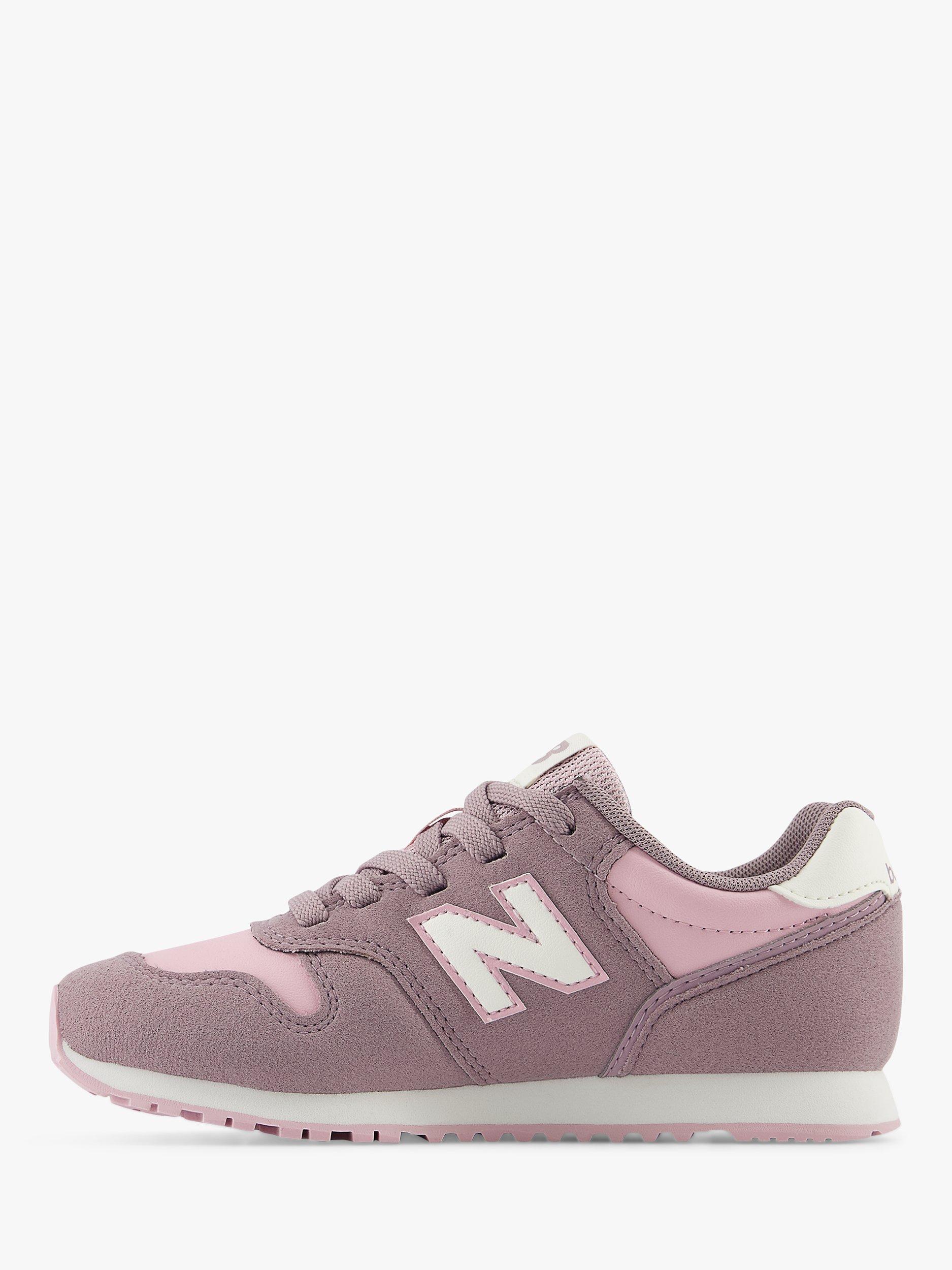 Product image 4 of 8, which shows New Balance Kids'  YC 373 Green Lace Up Trainers, Pink, 4