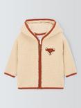 John Lewis Baby Fox Borg Hoodie, Natural