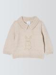 John Lewis Baby Bunny Knitted Jumper, Natural