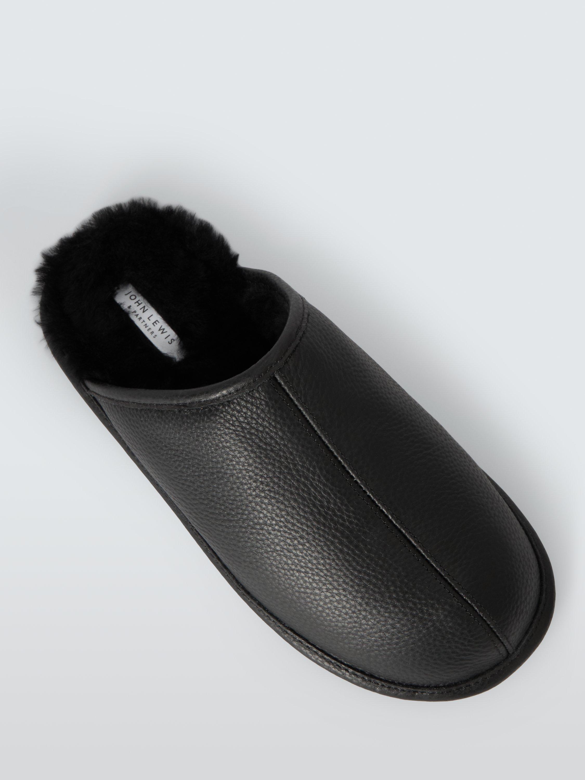 John fashion lewis mens leather slippers