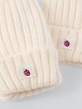 John Lewis Baby Ribbed Mittens, Pack of 2, Pink