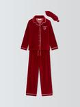 John Lewis Kids' Velour Pyjama Set, Red