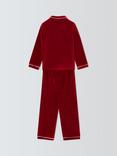 John Lewis Kids' Velour Pyjama Set, Red