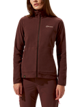 Berghaus Prism High Neck Zip Through Fleece Jacket, Cedar Brown