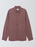 John Lewis ANYDAY Washed Cotton Twill Shirt, Hot Chocolate