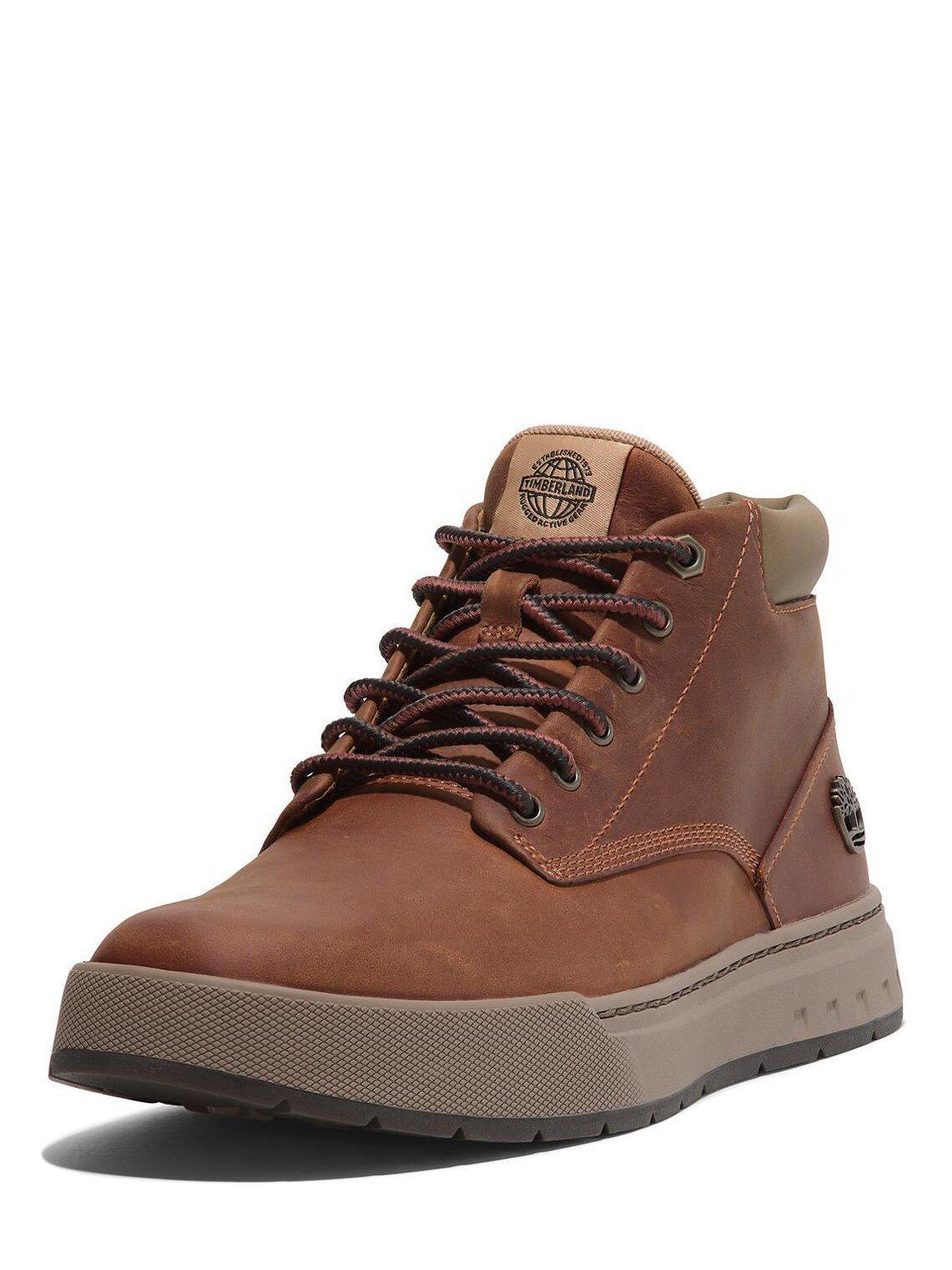 Product image 2 of 7, which shows Timberland Maple Grove Leather Mid Lace Up Trainer Boots, Rust, 7