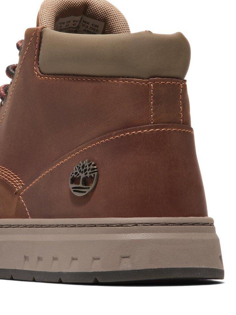 Product image 4 of 7, which shows Timberland Maple Grove Leather Mid Lace Up Trainer Boots, Rust, 7