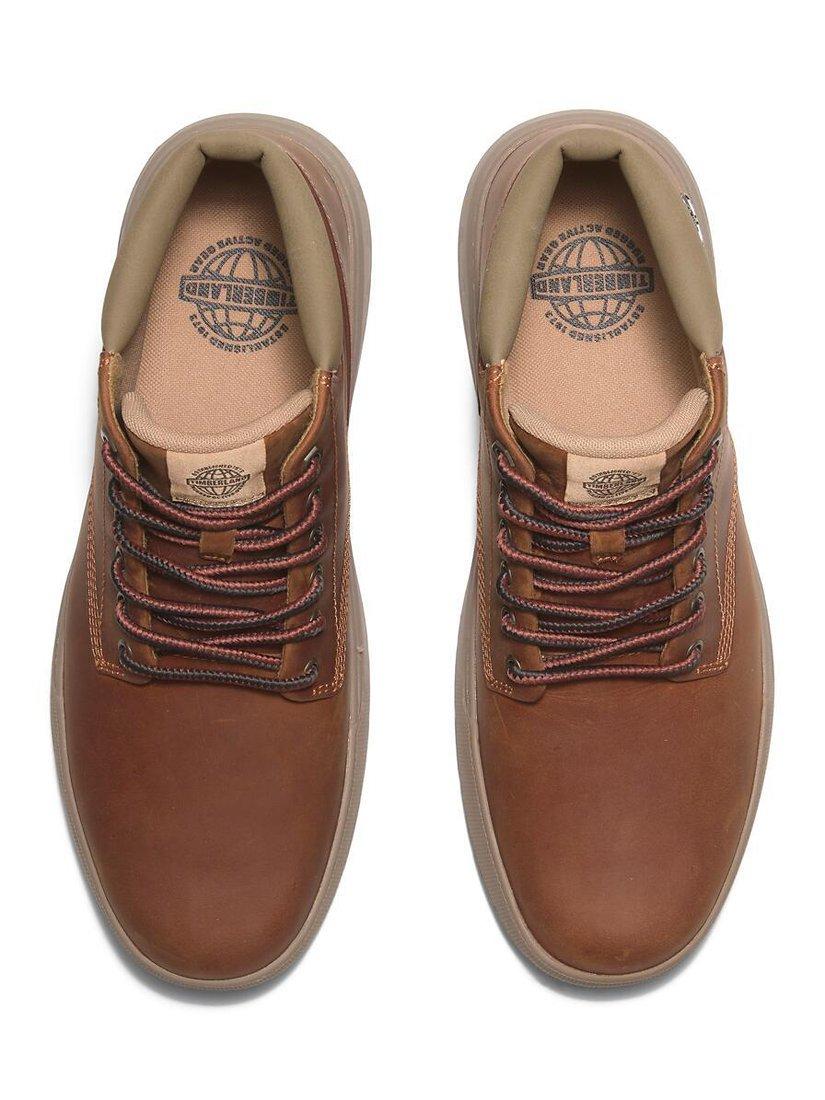 Product image 5 of 7, which shows Timberland Maple Grove Leather Mid Lace Up Trainer Boots, Rust, 7