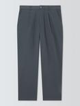 John Lewis ANYDAY Relaxed Cotton Blend Trousers, India Ink