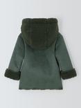 John Lewis Baby Sherpa Duffle Coat, Green