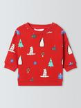 John Lewis ANYDAY Baby Christmas Cotton Sweatshirt, Multi
