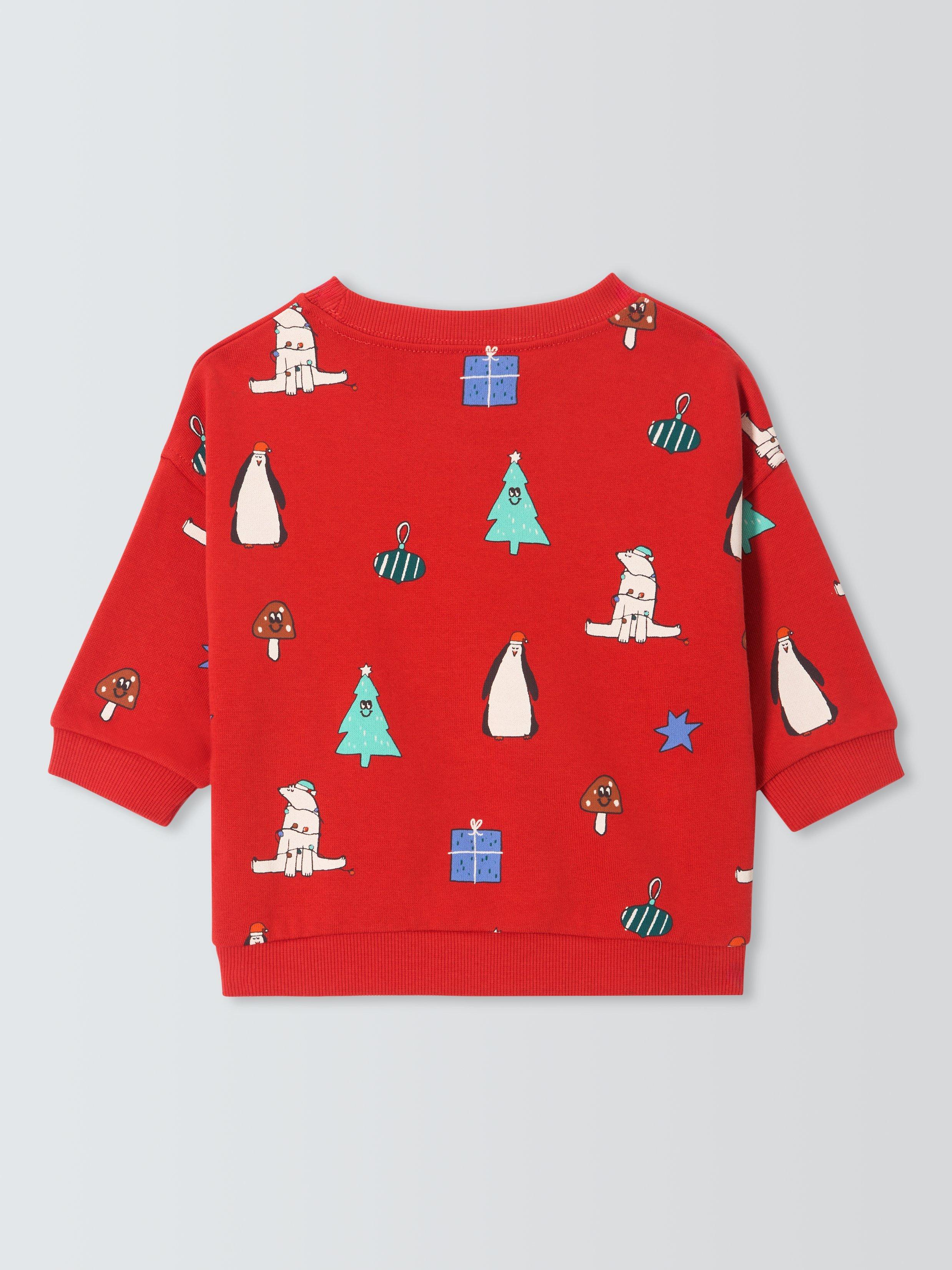 Product image 2 of 3, which shows John Lewis ANYDAY Baby Christmas Cotton Sweatshirt, Multi, 3-6 months