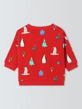 John Lewis ANYDAY Baby Christmas Cotton Sweatshirt, Multi