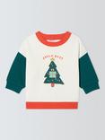 John Lewis ANYDAY Baby Christmas Tree Cotton Sweatshirt, Multi