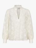 A-VIEW Linda Floral Embroidered Blouse, Off White