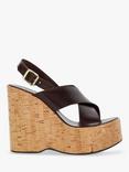 Dune London Kaiden Leather Wedge Heel Sandals