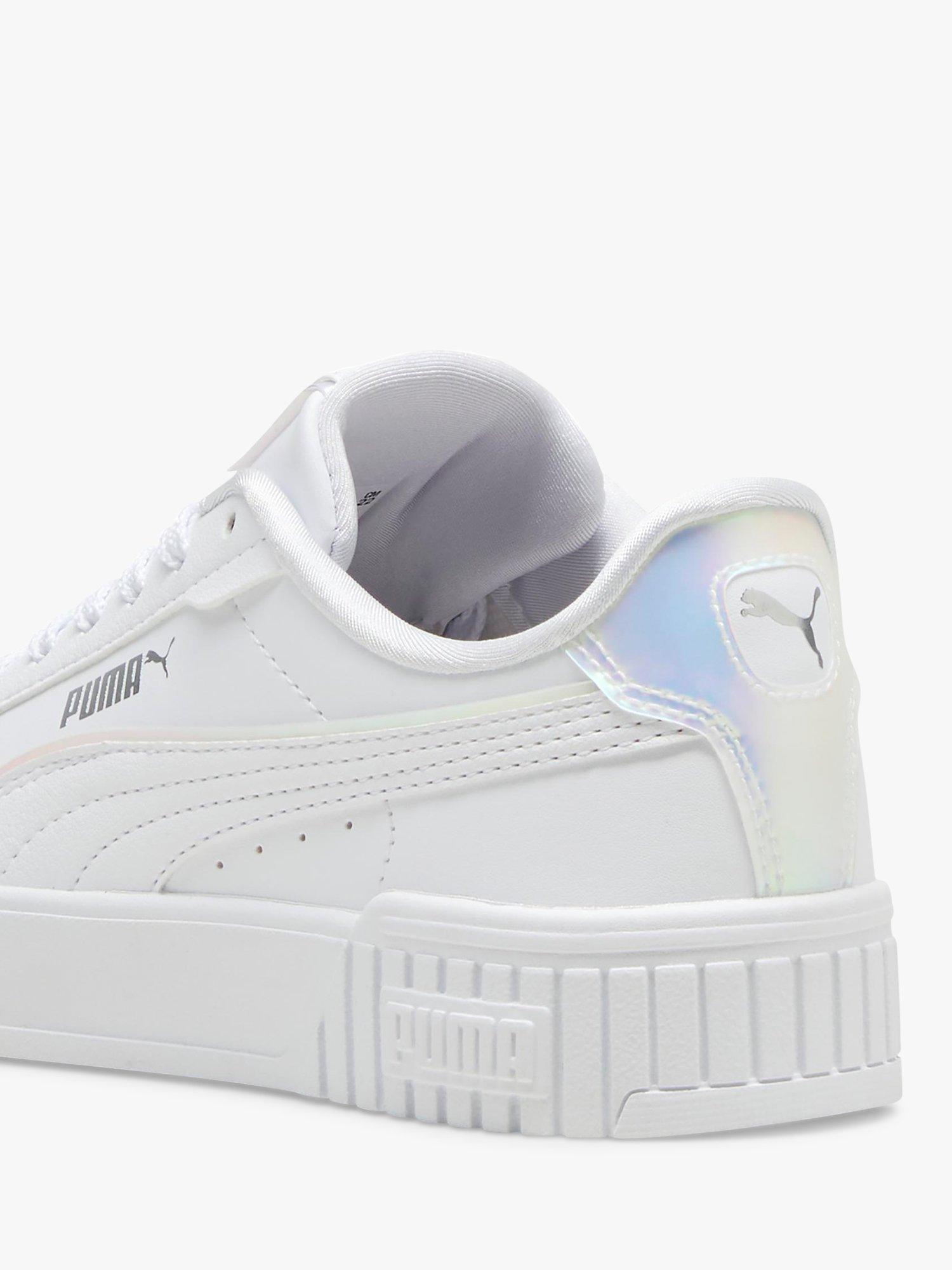 Product image 3 of 6, which shows PUMA Kids' Carina 2.0 Holo Trainers, White, 4