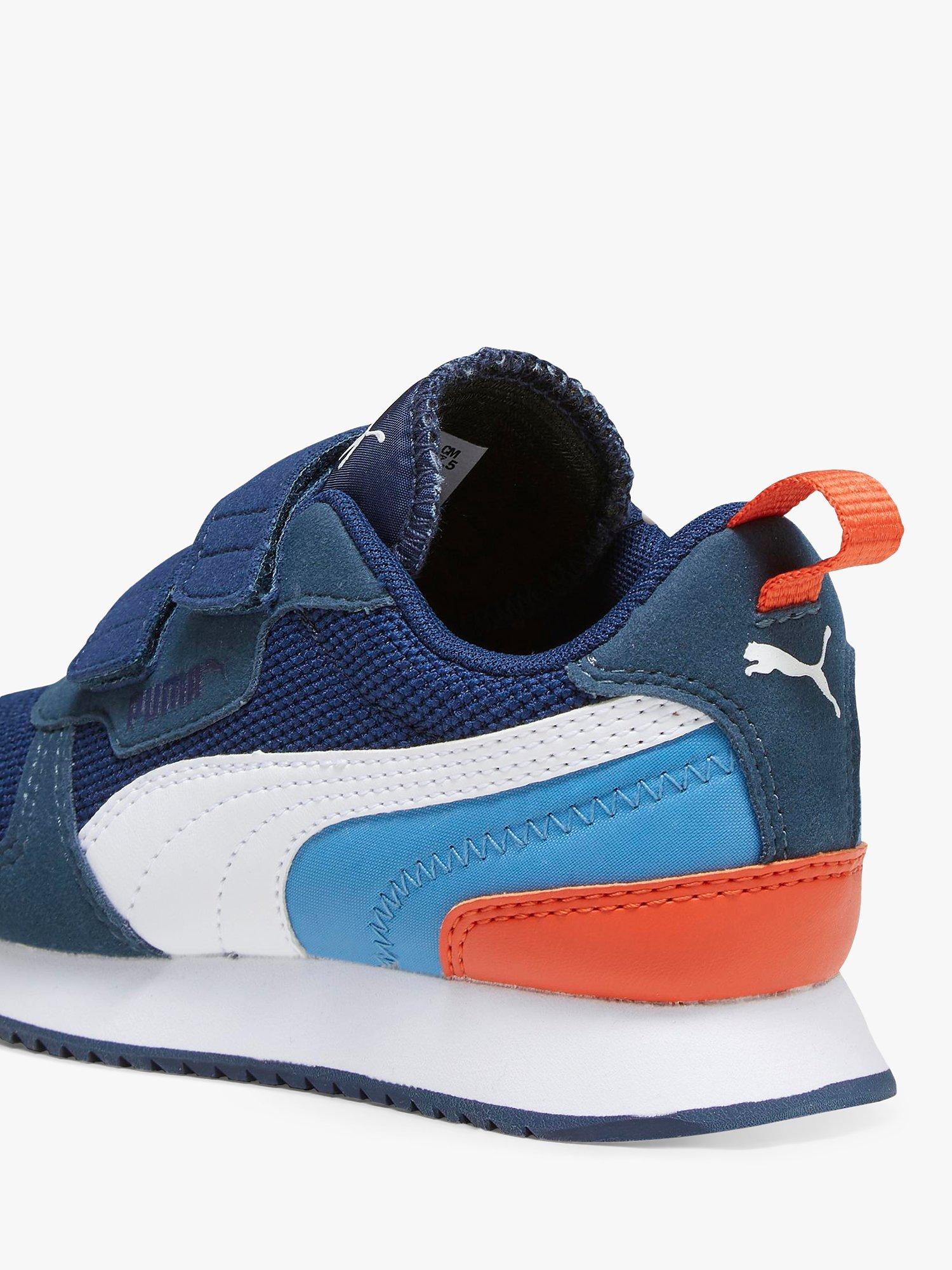 Product image 3 of 6, which shows PUMA Kids' R78 Riptape Trainers, Navy, 1