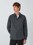 Kin Long Sleeve Mono Check Cotton Shirt, Grey/Black