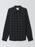 Kin Long Sleeve Mono Check Cotton Shirt, Grey/Black