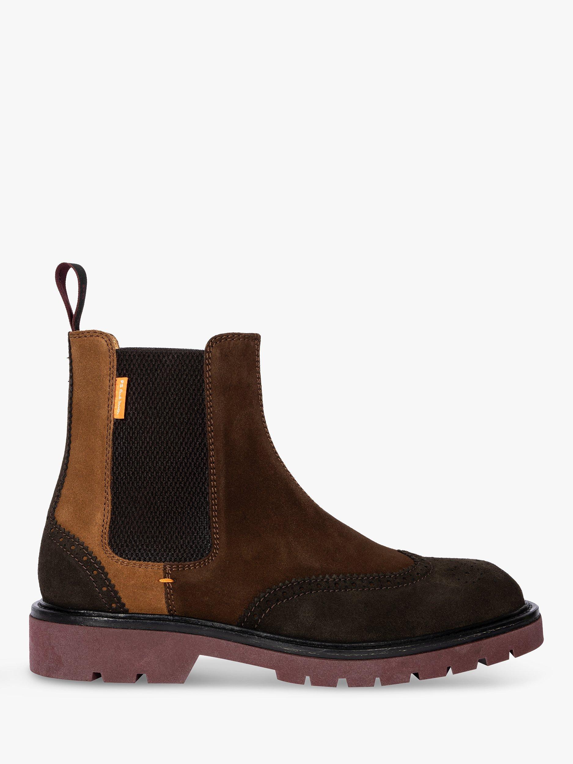 Paul Smith Barnaby Suede Chelsea Boots Brown