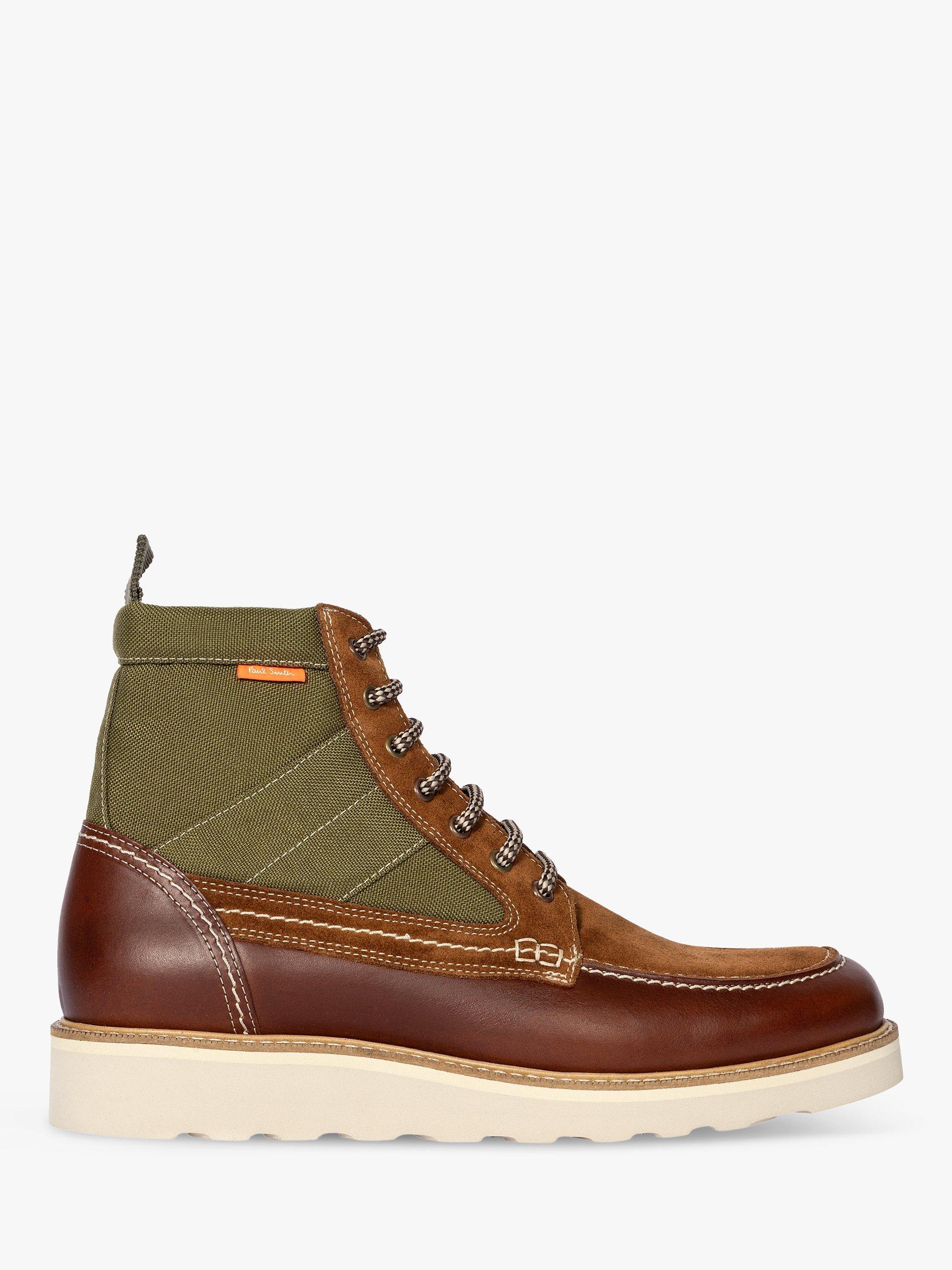 Paul Smith Curtis Leather Blend Lace Up Boots Brown