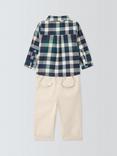 John Lewis Heirloom Collection Baby Check Shirt and Trousers Set, Multi