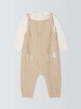 John Lewis Heirloom Collection Baby Cotton With Cashmere Dungarees and Top Set